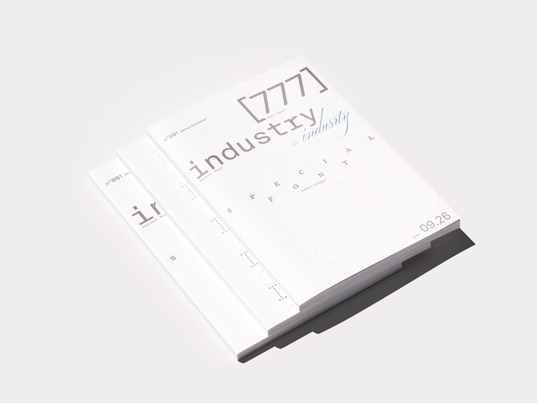 Couvertures du numéro 001 de [777] Industry, Special Font